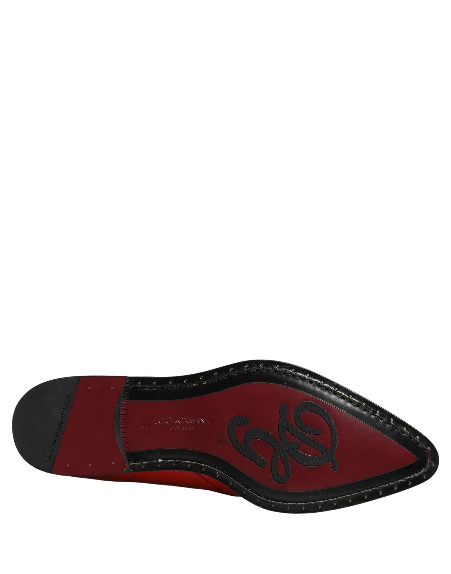 Dolce & Gabbana Red Embellished Men Derby Dress Formal Shoes Dolce & Gabbana