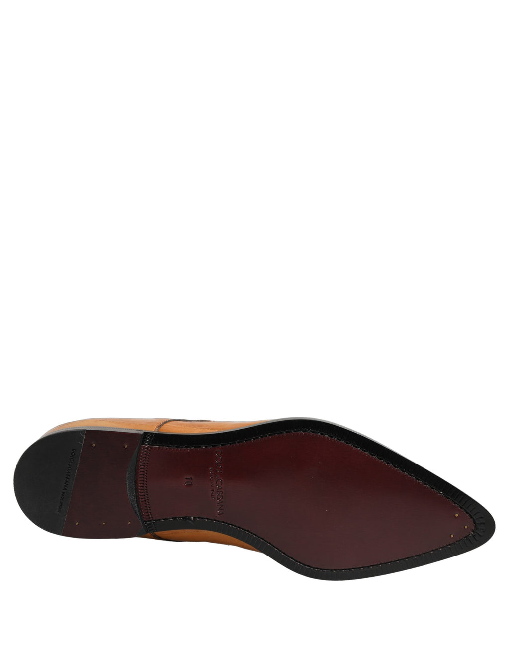 Dolce & Gabbana Brown Leather Lace Up Men Derby Dress Shoes Dolce & Gabbana