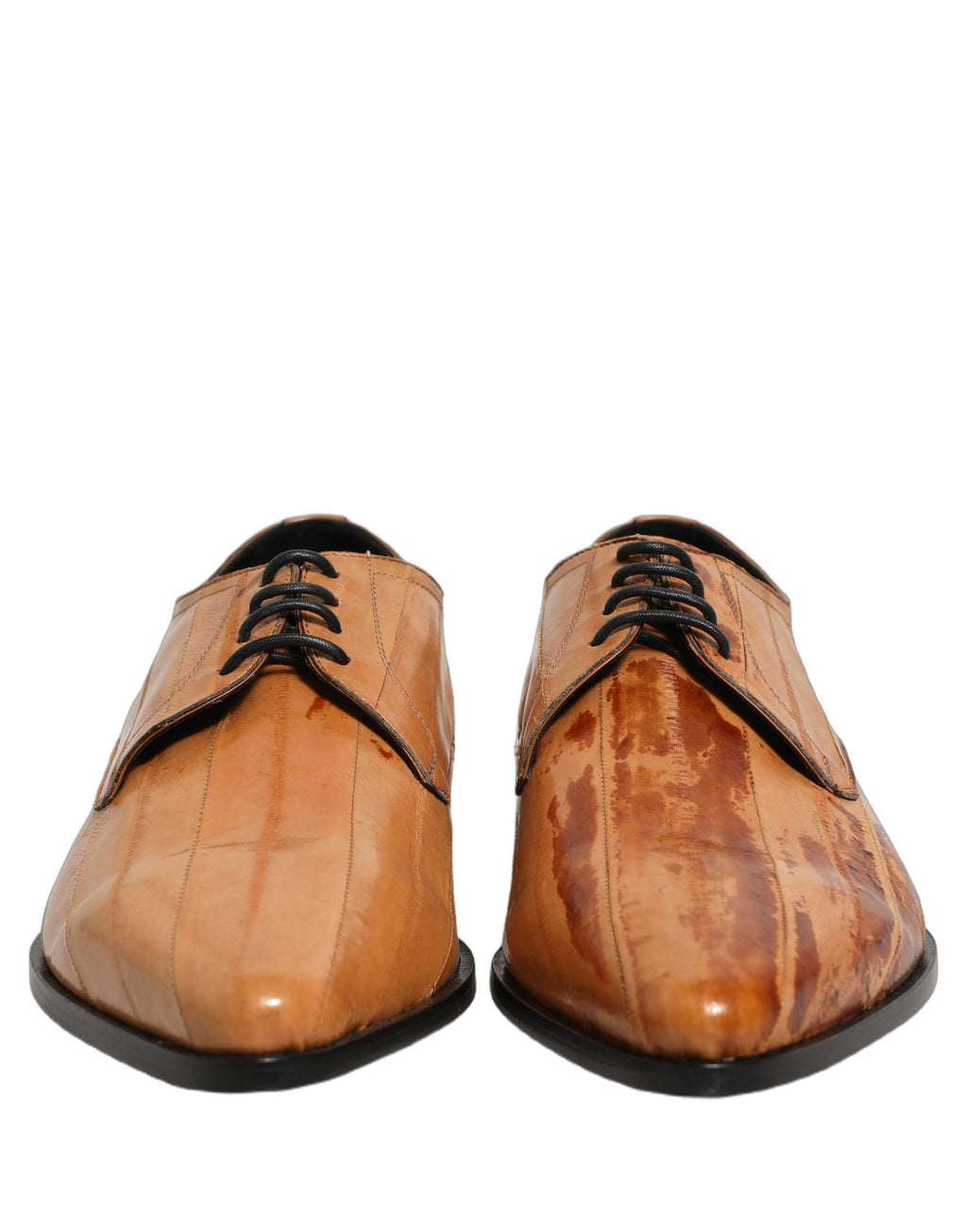 Dolce & Gabbana Brown Leather Lace Up Men Derby Dress Shoes Dolce & Gabbana