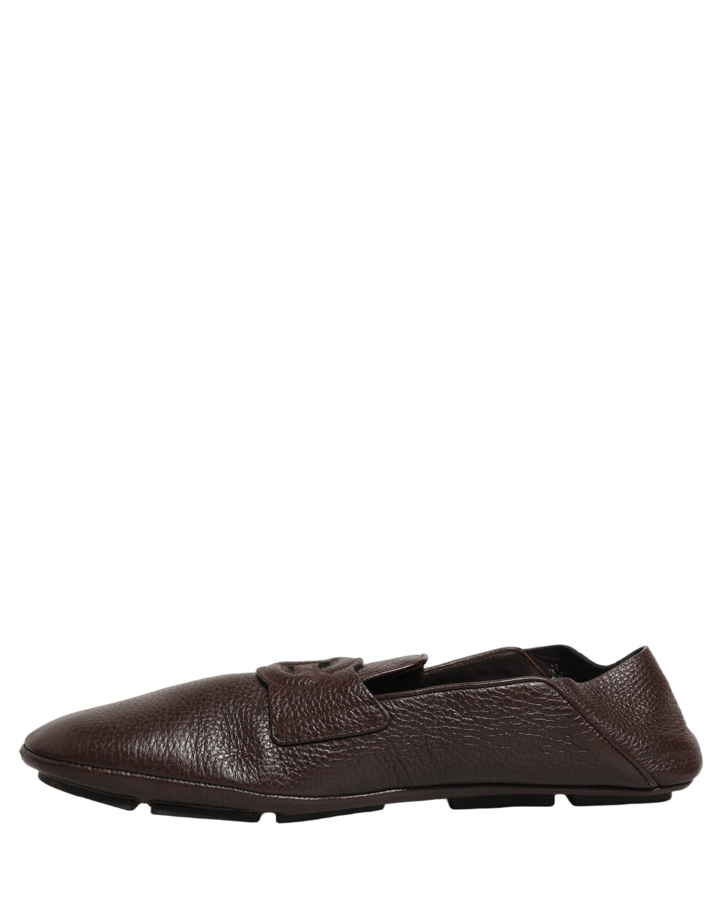 Dolce & Gabbana Brown Deerskin Leather Driver Loafers Shoes Dolce & Gabbana