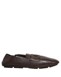 Dolce & Gabbana Brown Deerskin Leather Driver Loafers Shoes - Eljoys Fashion 