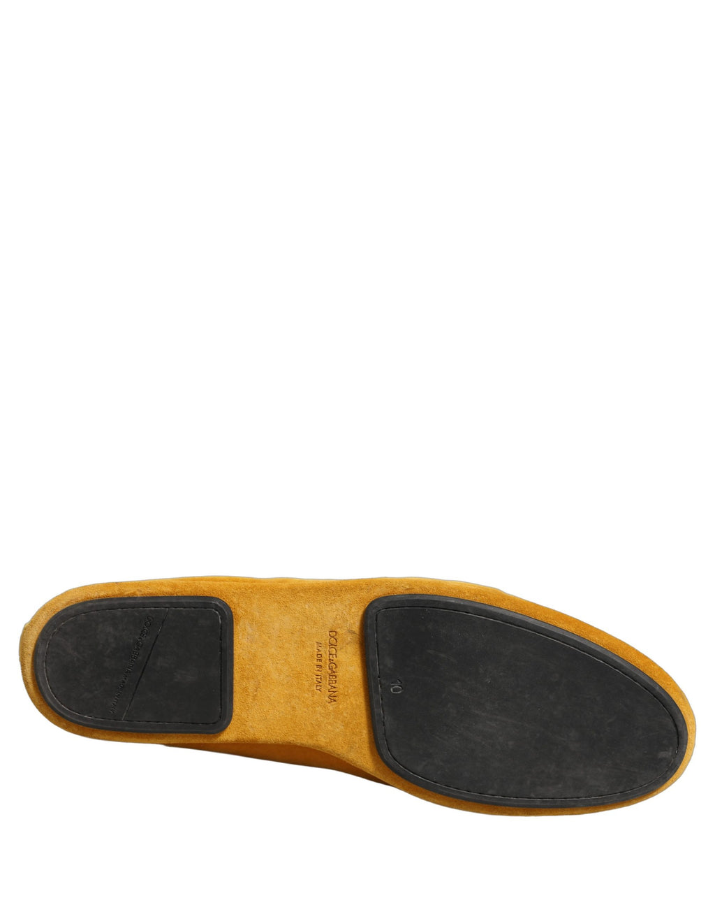 Dolce & Gabbana Yellow Velvet Crown Embroidery Loafers Shoes - Eljoys Fashion 