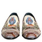 Dolce & Gabbana Multicolor Sequin Embroidered Loafers Shoes Dolce & Gabbana