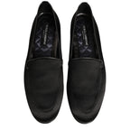 Dolce & Gabbana Black Satin Logo Slip On Flats Loafers Shoes Dolce & Gabbana