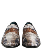 Dolce & Gabbana Multicolor Floral Tapestry Embroidery Loafer Shoes Dolce & Gabbana