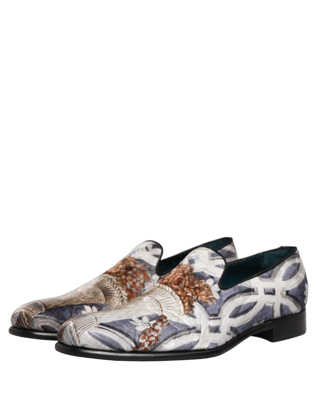 Dolce & Gabbana Multicolor Floral Tapestry Embroidery Loafer Shoes Dolce & Gabbana