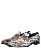 Dolce & Gabbana Multicolor Floral Tapestry Embroidery Loafer Shoes Dolce & Gabbana