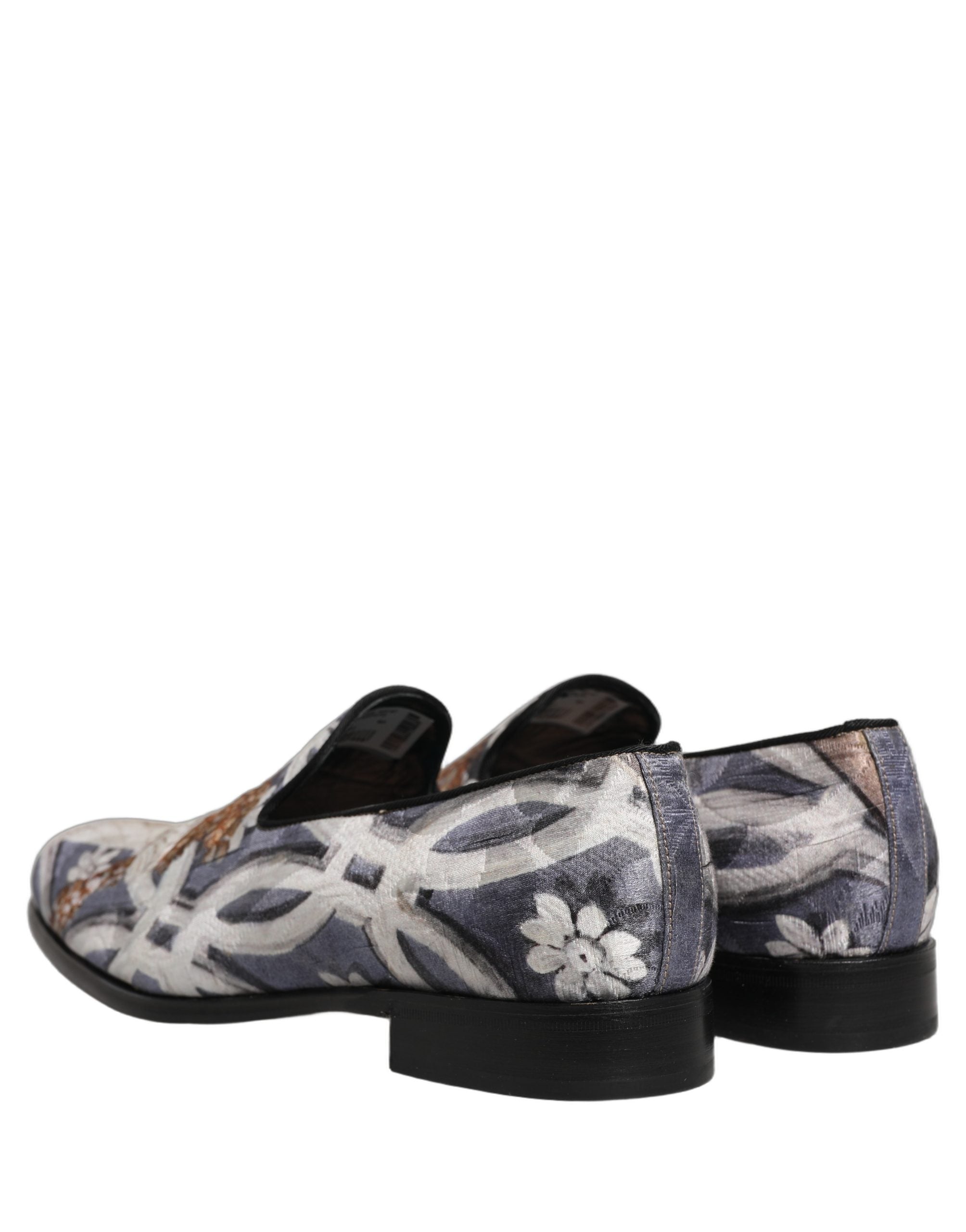 Dolce & Gabbana Multicolor Floral Tapestry Embroidery Loafer Shoes Dolce & Gabbana