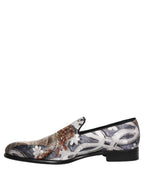 Dolce & Gabbana Multicolor Floral Tapestry Embroidery Loafer Shoes Dolce & Gabbana