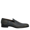 Dolce & Gabbana Black Floral Brocade Slip On Loafers Shoes Dolce & Gabbana