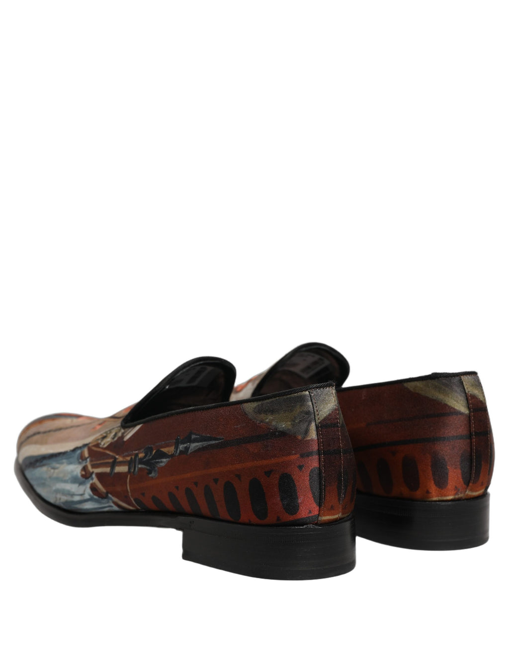 Dolce & Gabbana Multicolor Lion Print Slip On Loafers Shoes Dolce & Gabbana