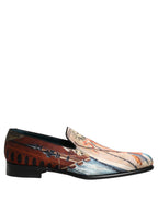 Dolce & Gabbana Multicolor Lion Print Slip On Loafers Shoes Dolce & Gabbana