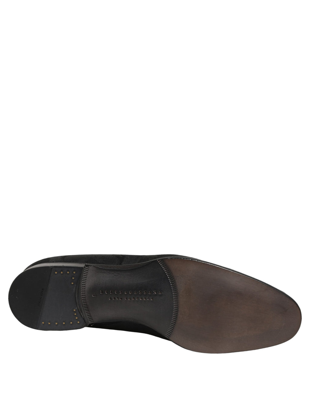 Dolce & Gabbana Black Brocade Men Slip On Dress Loafers Shoes Dolce & Gabbana