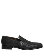 Dolce & Gabbana Black Brocade Men Slip On Dress Loafers Shoes Dolce & Gabbana