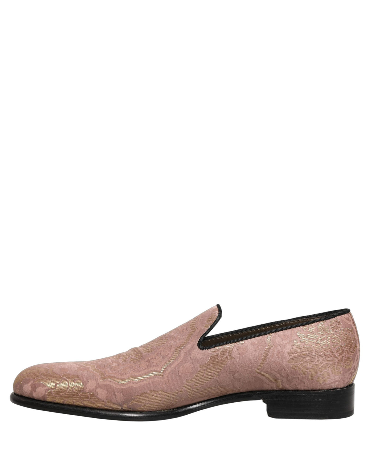 Dolce & Gabbana Pink Brocade Men Slip On Dress Loafers Shoes Dolce & Gabbana
