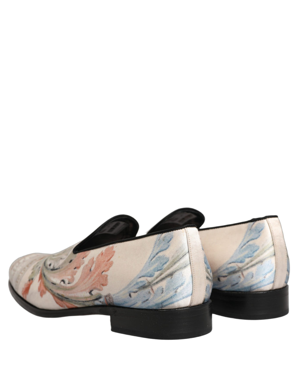 Dolce & Gabbana White Floral Vase Slip On Dress Loafers Shoes Dolce & Gabbana