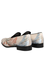 Dolce & Gabbana White Floral Vase Slip On Dress Loafers Shoes Dolce & Gabbana
