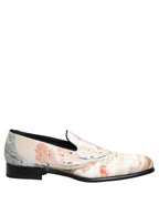 Dolce & Gabbana White Floral Vase Slip On Dress Loafers Shoes Dolce & Gabbana