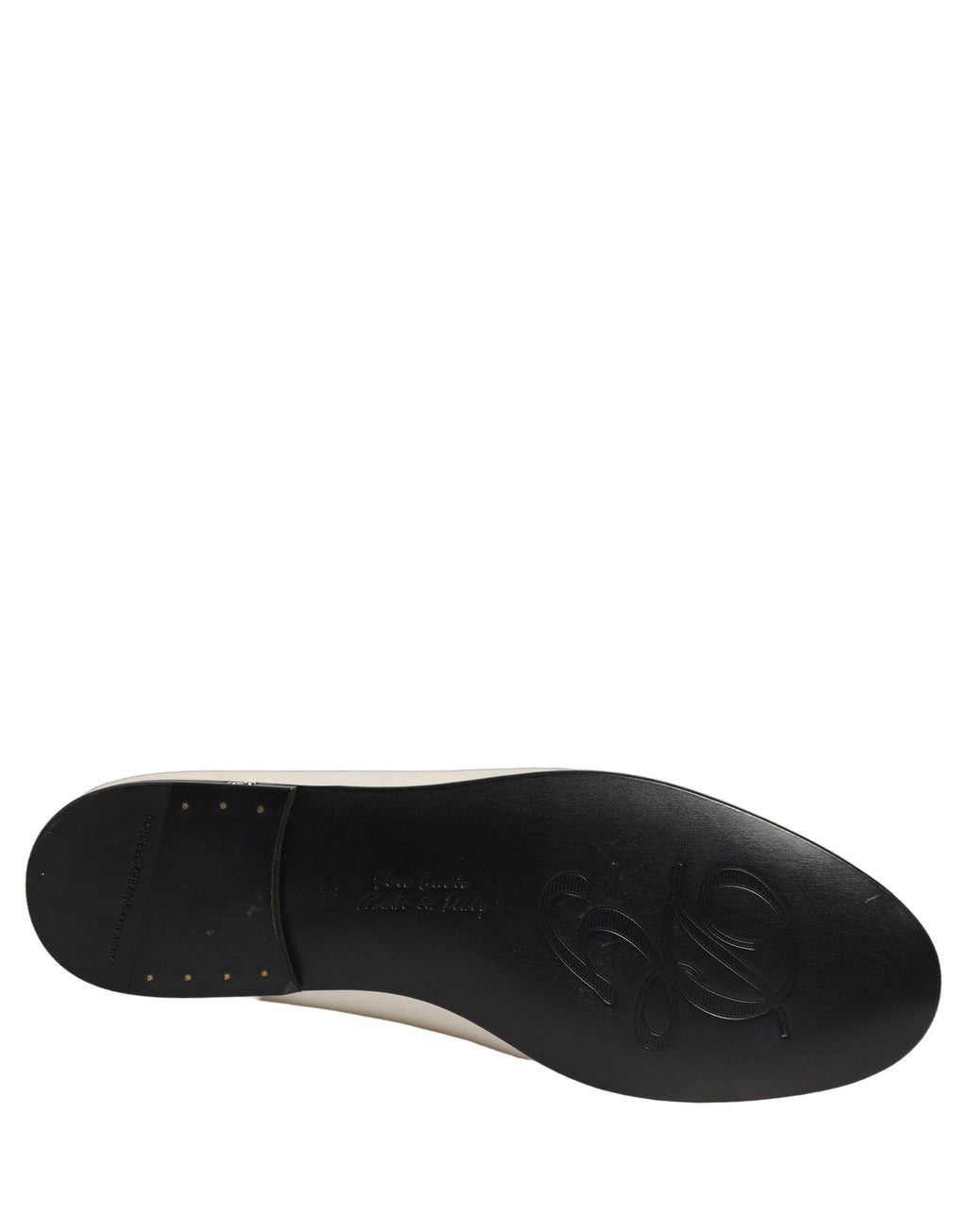 Dolce & Gabbana White Satin Logo Slip On Flats Loafers Shoes Dolce & Gabbana