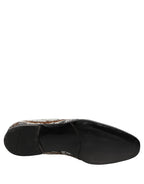 Dolce & Gabbana White Gold Sequined Slip On Loafers Shoes Dolce & Gabbana