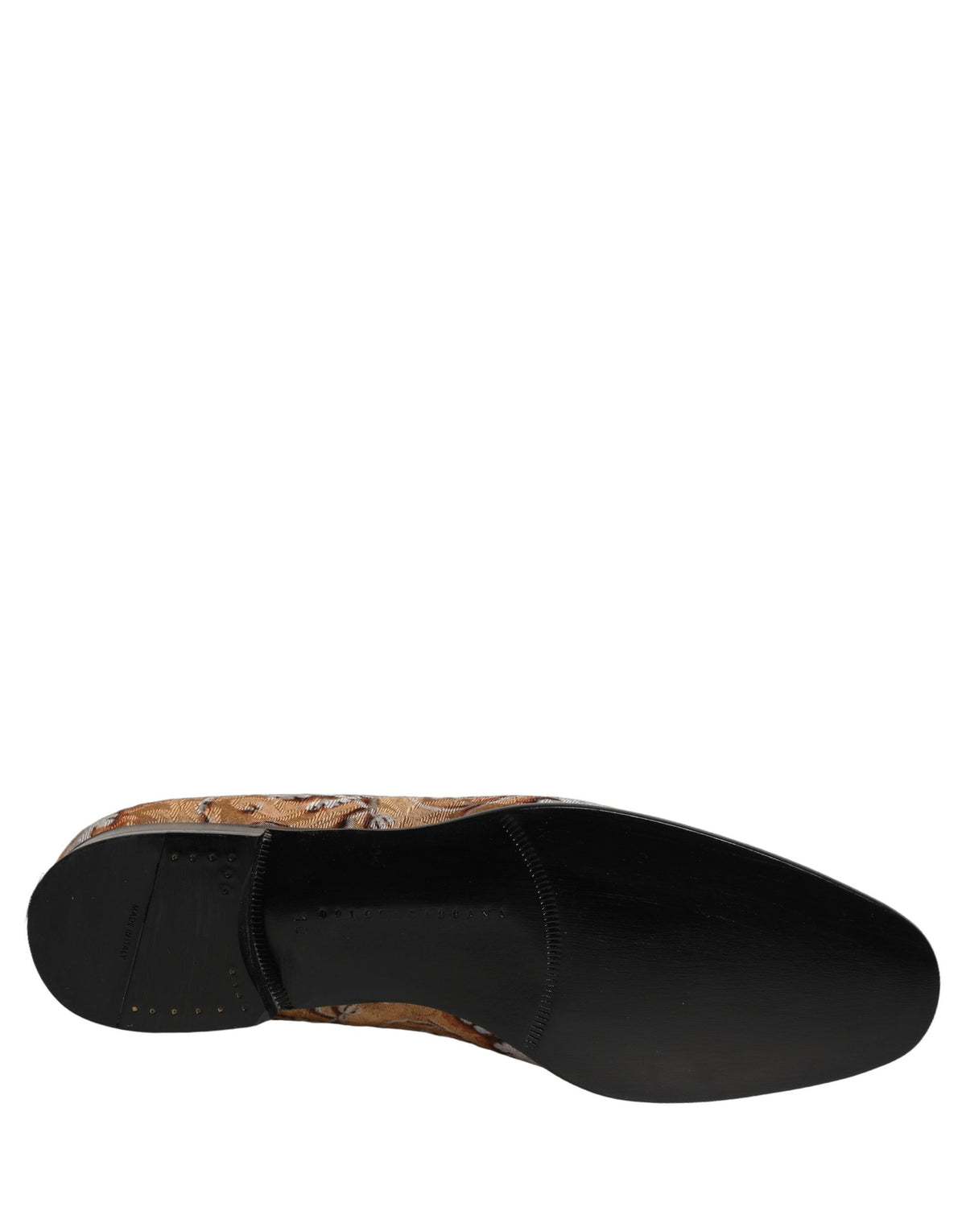Dolce & Gabbana Gold Brocade Baroque Men Loafers Shoes Dolce & Gabbana