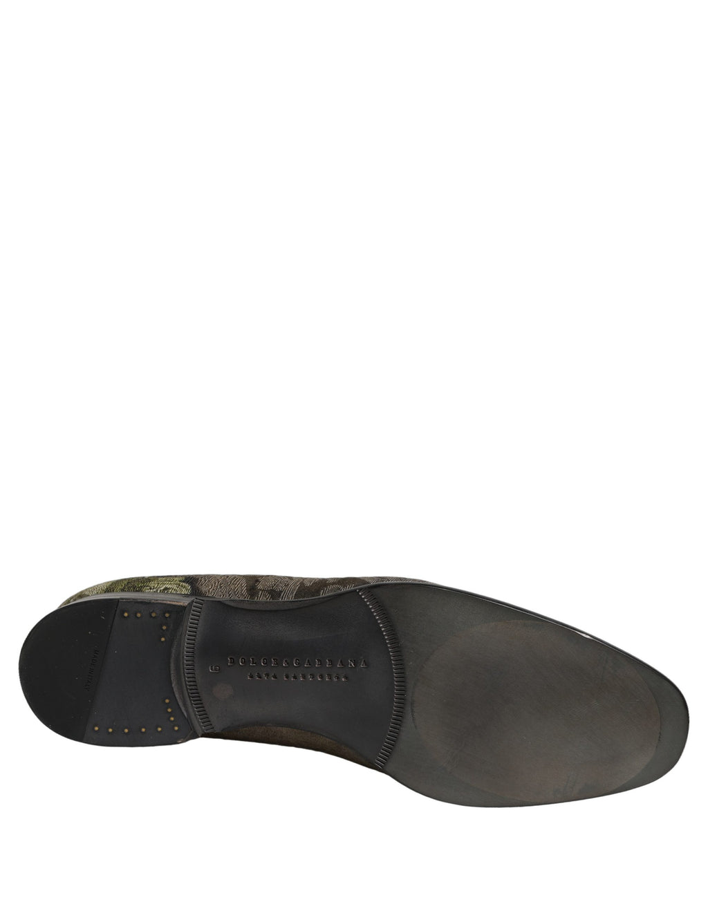 Dolce & Gabbana Brown Baroque Print Slip On Loafers Shoes Dolce & Gabbana
