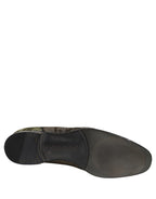 Dolce & Gabbana Brown Baroque Print Slip On Loafers Shoes Dolce & Gabbana
