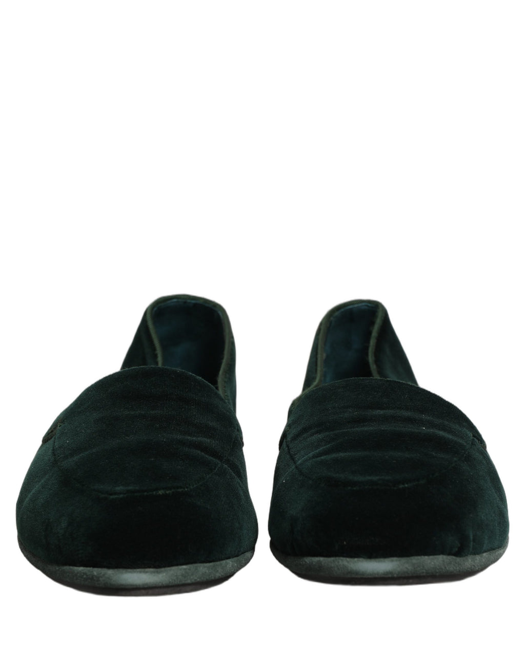 Dolce & Gabbana Green Velvet Slip On Men Flats Loafers Shoes Dolce & Gabbana