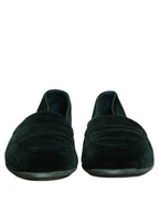 Dolce & Gabbana Green Velvet Slip On Men Flats Loafers Shoes Dolce & Gabbana