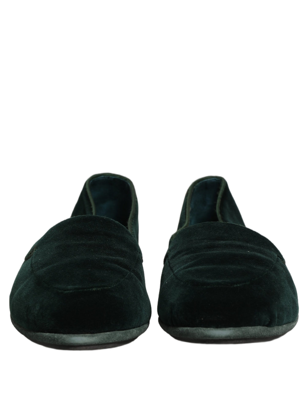 Dolce & Gabbana Green Velvet Slip On Men Flats Loafers Shoes Dolce & Gabbana