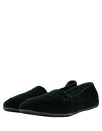 Dolce & Gabbana Green Velvet Slip On Men Flats Loafers Shoes Dolce & Gabbana