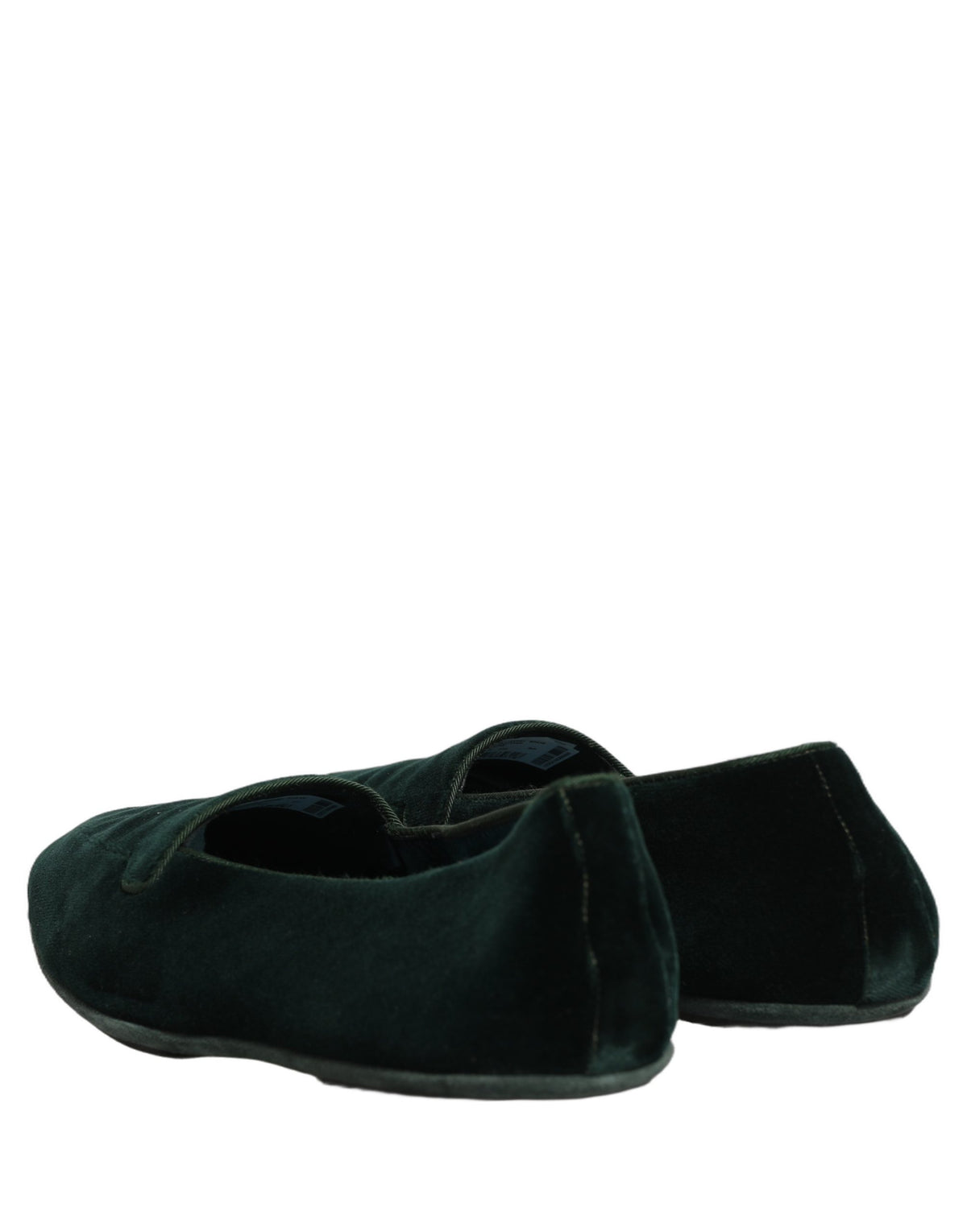 Dolce & Gabbana Green Velvet Slip On Men Flats Loafers Shoes Dolce & Gabbana