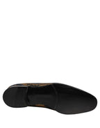 Dolce & Gabbana Blue Brocade Slip On Men Dress Loafers Shoes Dolce & Gabbana
