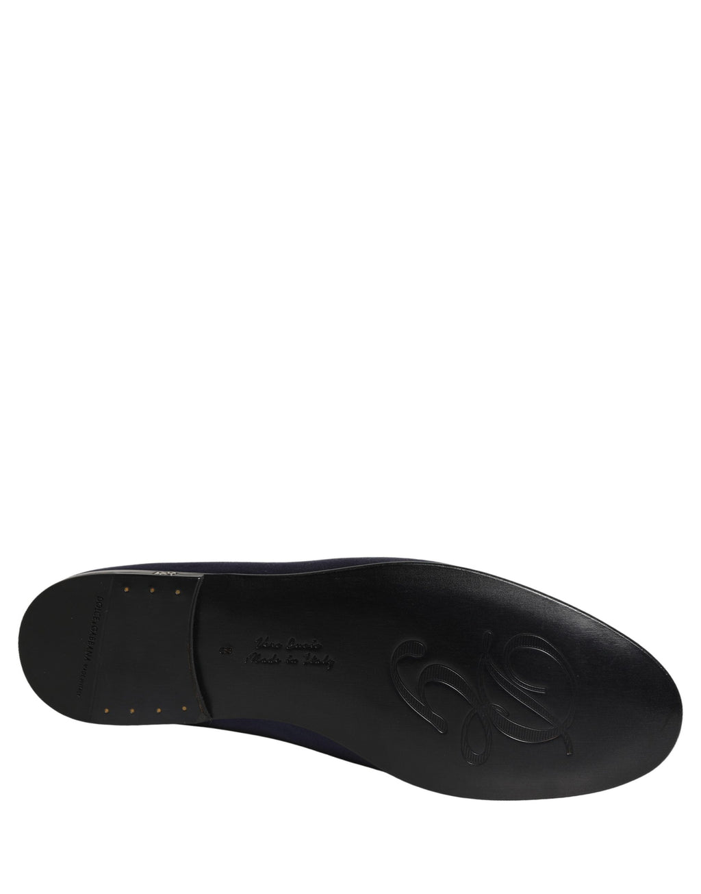 Dolce & Gabbana Blue Satin Logo Slip On Flats Loafers Shoes Dolce & Gabbana