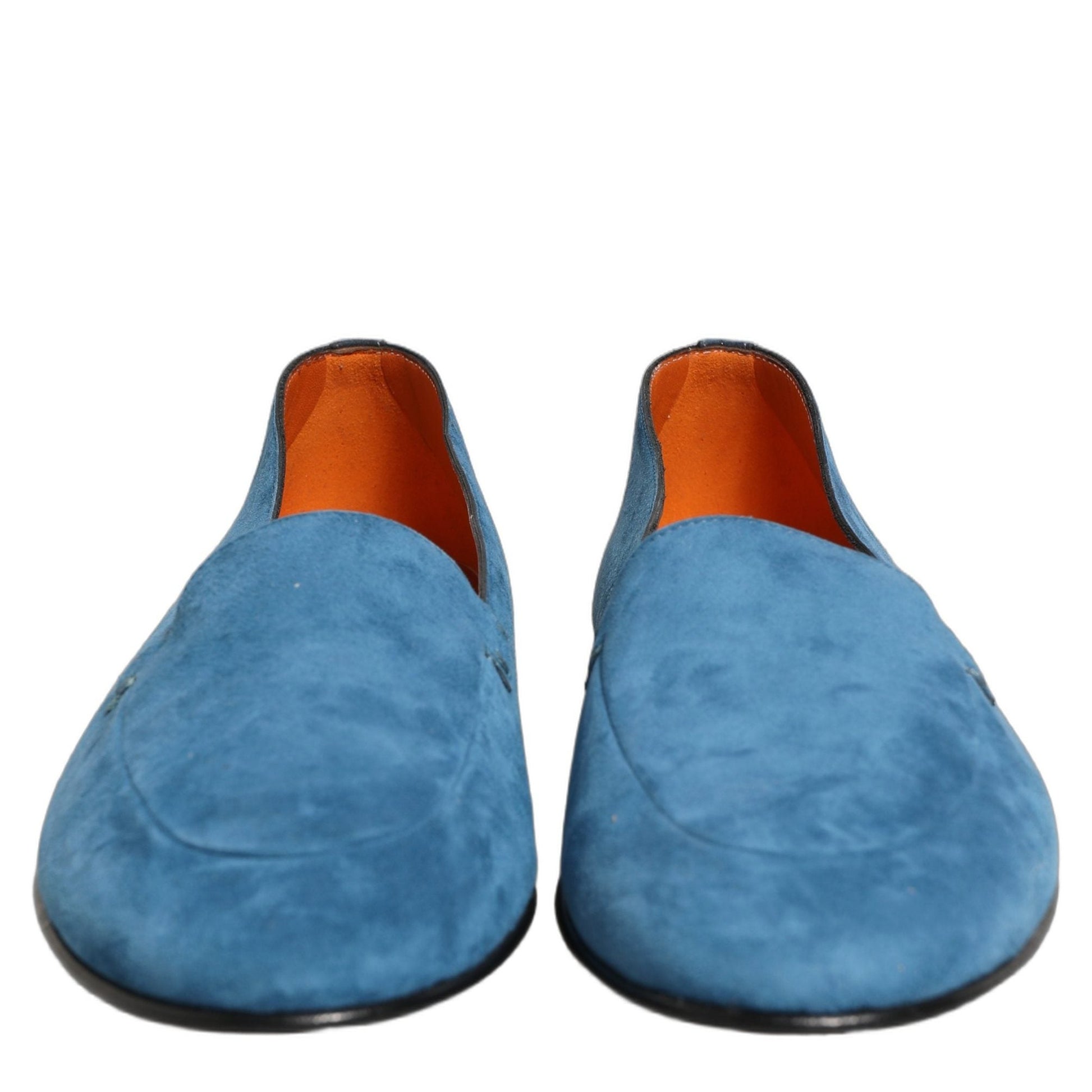 Dolce & Gabbana Blue Velvet Slip On Men Flats Loafers Shoes Dolce & Gabbana
