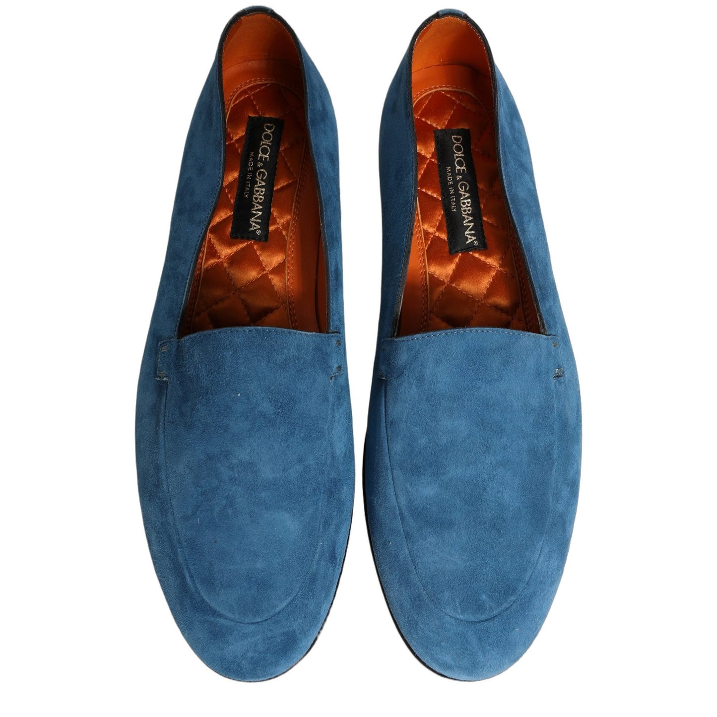 Dolce & Gabbana Blue Velvet Slip On Men Flats Loafers Shoes Dolce & Gabbana