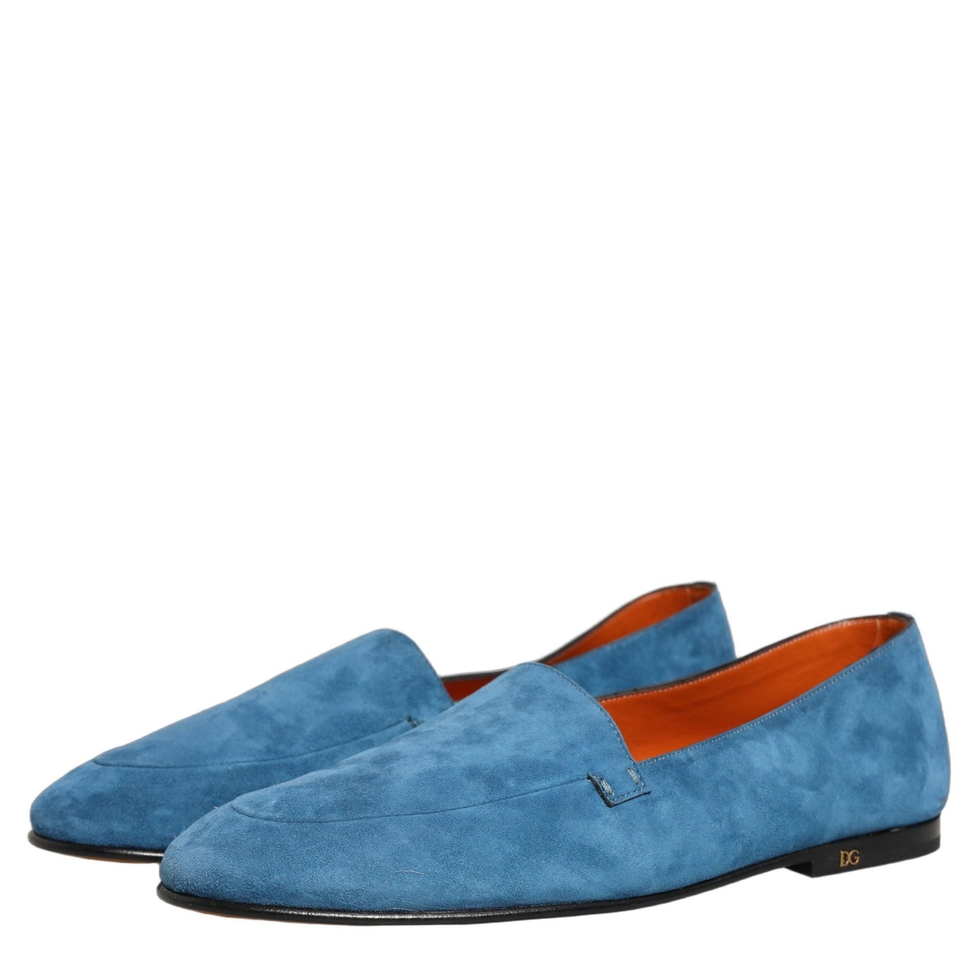 Dolce & Gabbana Blue Velvet Slip On Men Flats Loafers Shoes Dolce & Gabbana