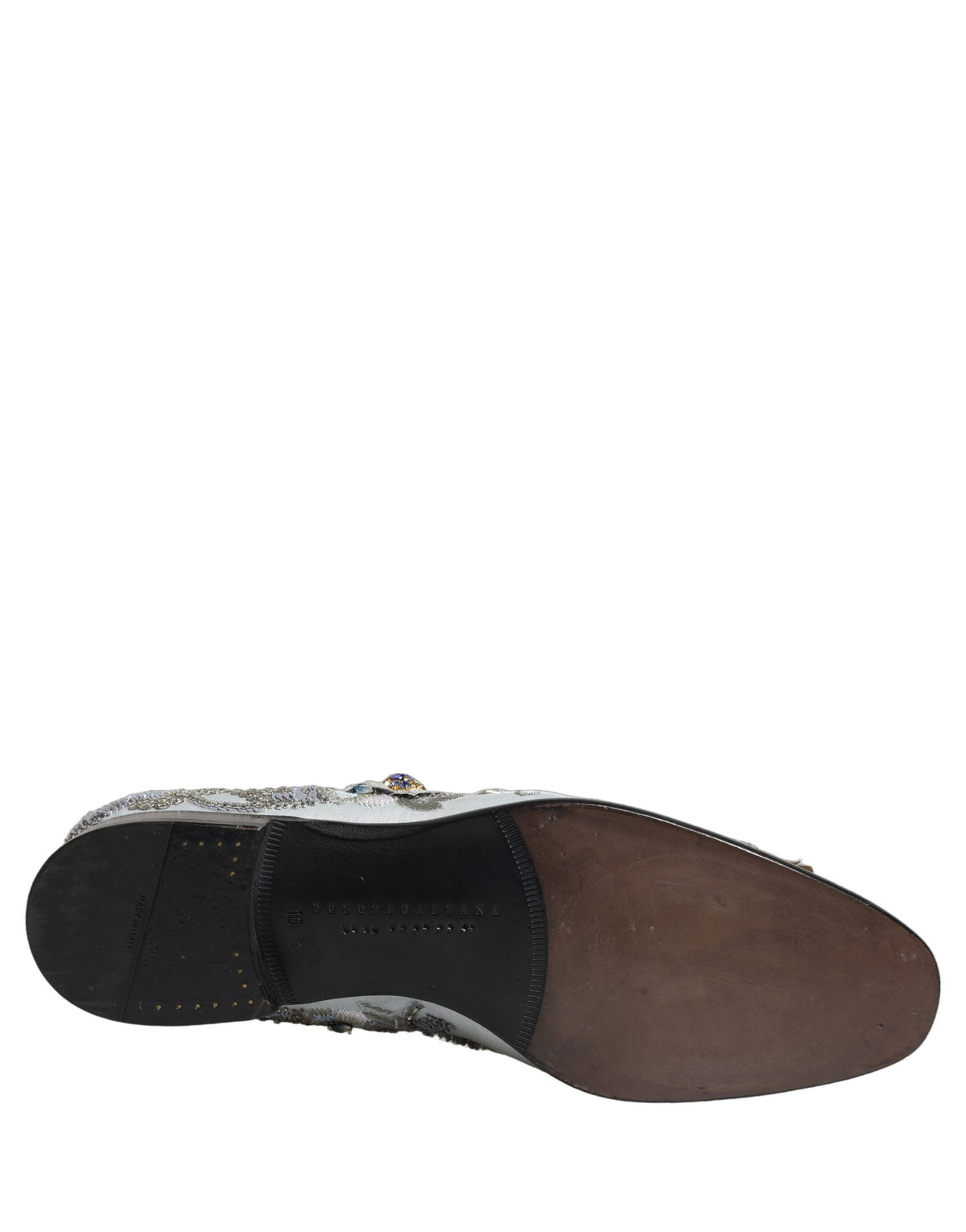 Dolce & Gabbana White Floral Embellished Men Loafers  Shoes - Eljoys Fashion 