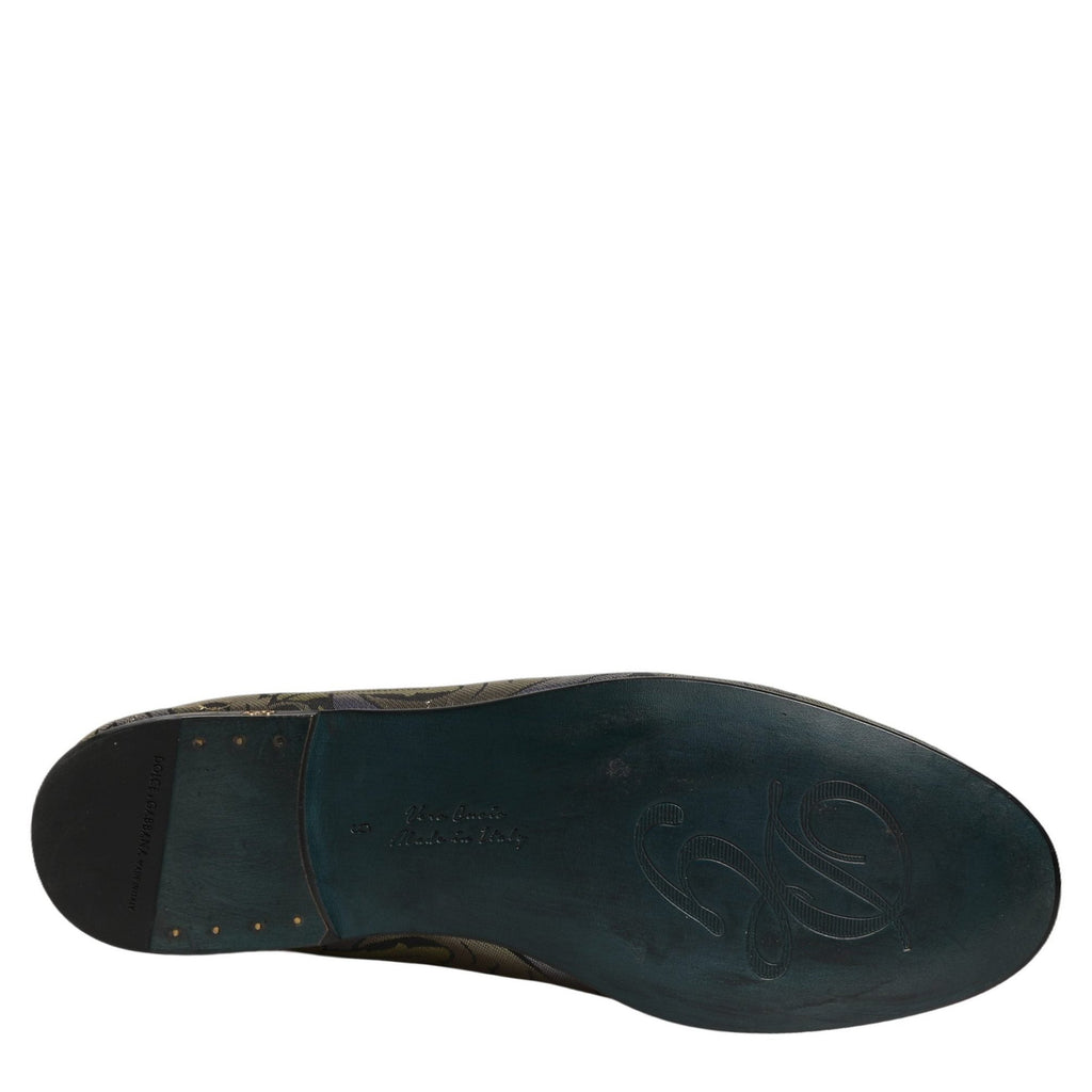 Dolce & Gabbana Multicolor Floral Jacquard Men Loafers Shoes Dolce & Gabbana