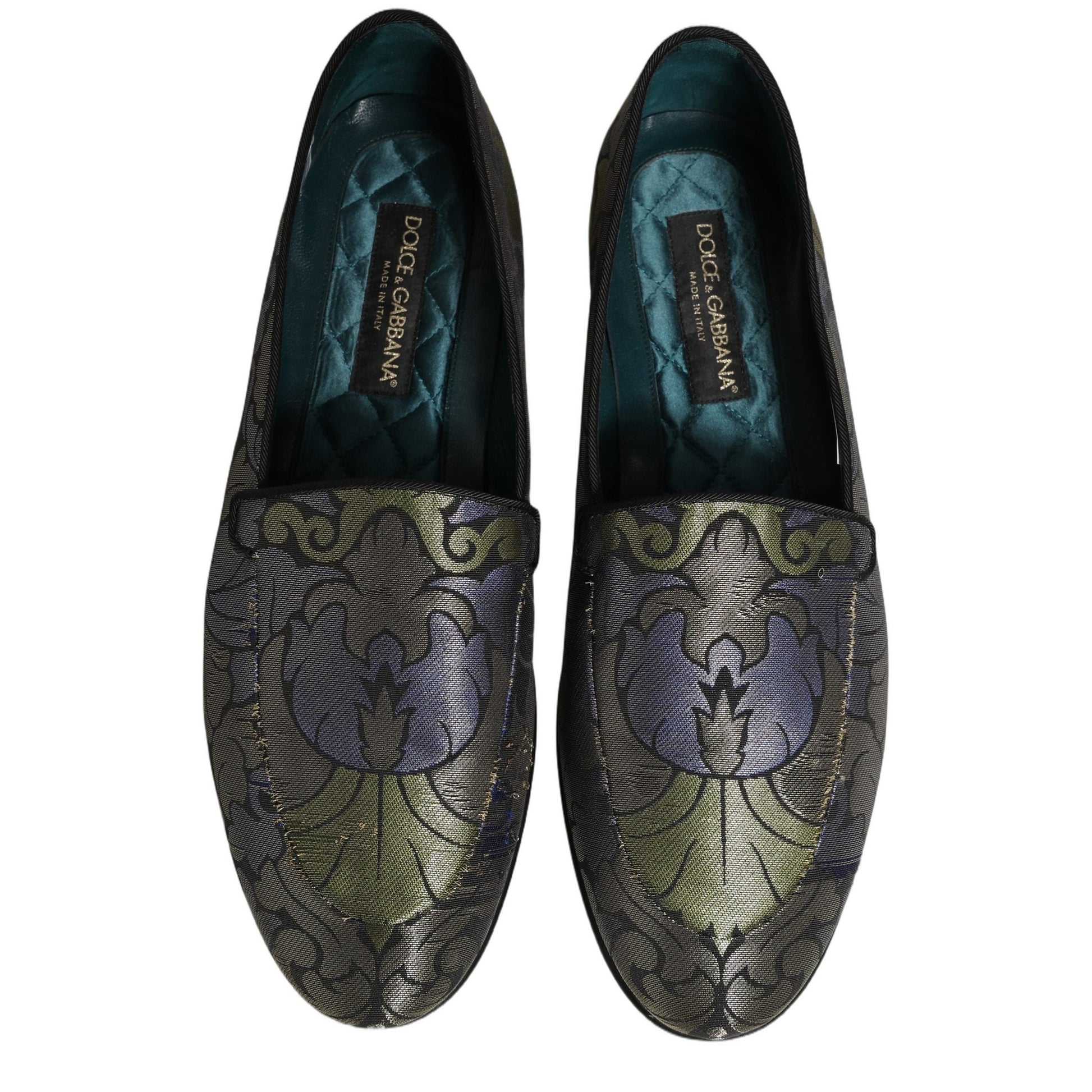 Dolce & Gabbana Multicolor Floral Jacquard Men Loafers Shoes Dolce & Gabbana