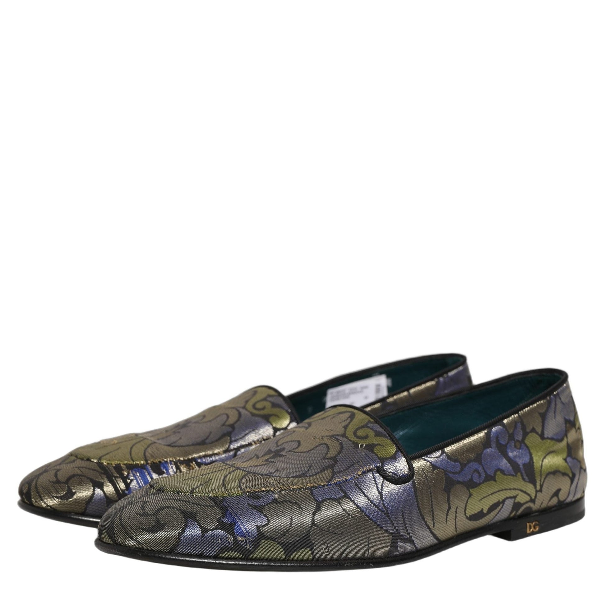 Dolce & Gabbana Multicolor Floral Jacquard Men Loafers Shoes Dolce & Gabbana