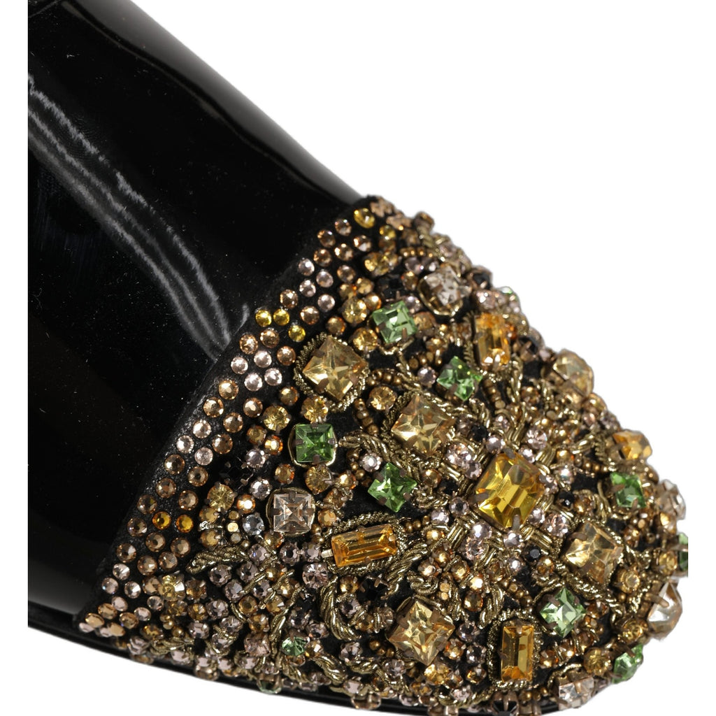 Dolce & Gabbana Black Embellished Men Derby Dress Formal Shoes Dolce & Gabbana