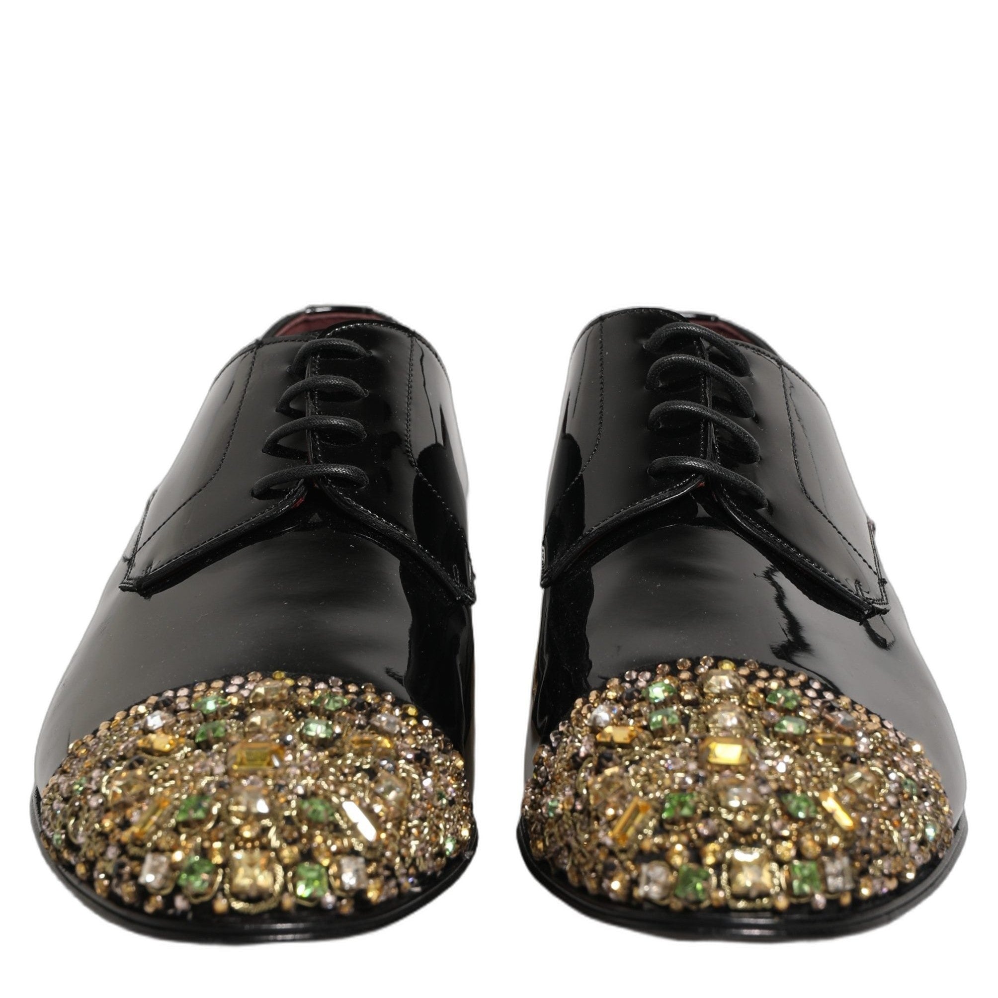 Dolce & Gabbana Black Embellished Men Derby Dress Formal Shoes Dolce & Gabbana