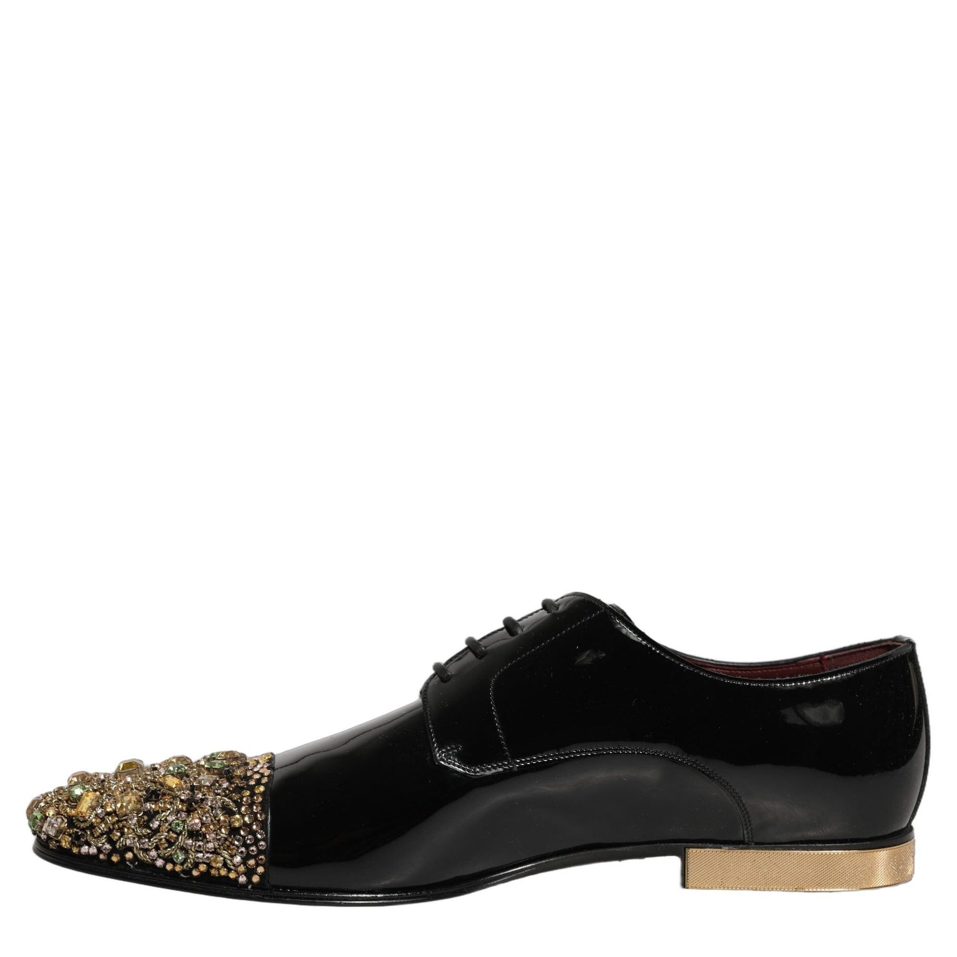 Dolce & Gabbana Black Embellished Men Derby Dress Formal Shoes Dolce & Gabbana