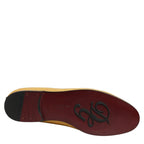 Dolce & Gabbana Yellow Woven Men Slip On Dress Loafers Shoes Dolce & Gabbana