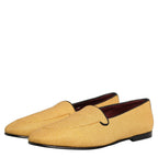 Dolce & Gabbana Yellow Woven Men Slip On Dress Loafers Shoes Dolce & Gabbana
