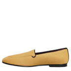 Dolce & Gabbana Yellow Woven Men Slip On Dress Loafers Shoes Dolce & Gabbana