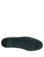 Dolce & Gabbana Gray Lurex Glitter Men Dress Loafers Shoes Dolce & Gabbana