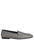 Dolce & Gabbana Gray Lurex Glitter Men Dress Loafers Shoes Dolce & Gabbana