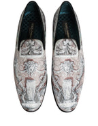 Dolce & Gabbana Multicolor Velvet Baroque Dress Loafers Shoes Dolce & Gabbana